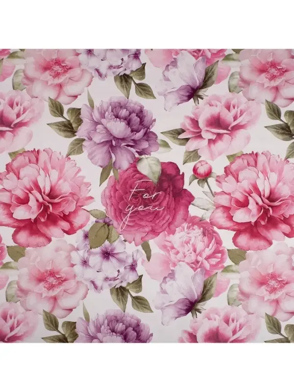 Бумага упаковочная глянцевая двухсторонняя «Цветочный сад», 70×100 см