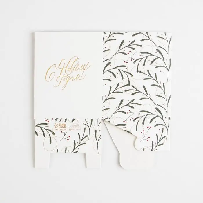 Бонбоньерка новогодняя «Веточки», 6 х 7 х 6 см, Новый год