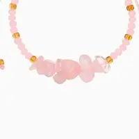 Браслет, длина 16 см, цв. розовый, золотой Браслет, длина 16 см, цв. розовый, золотой