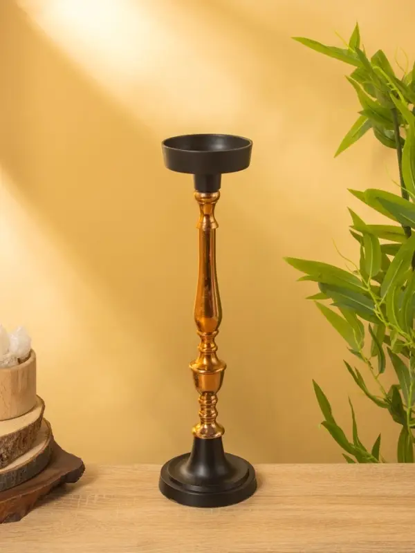 Подсвечник "Ренессанс" алюминий 10х10х37 см