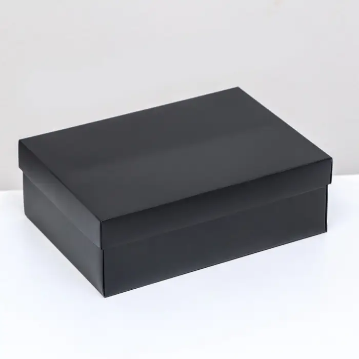 Коробка подарочная складная, упаковка, крышка-дно, чёрная, 24&times;17&times;8 см