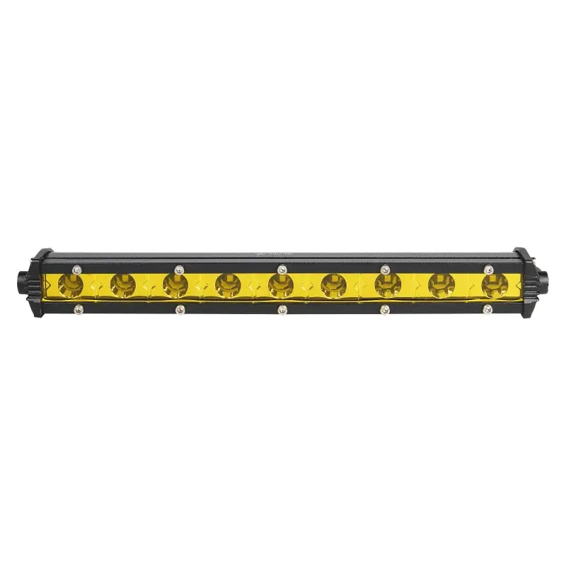 Фара (балка) светодиод. однорядная, 9LED, желтый дальний свет, 13.5Вт, 264x30x47мм, 12/24В