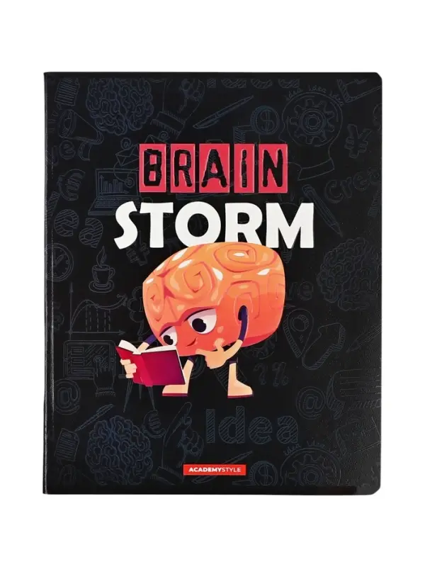 Тетрадь 48 листов, в клетку «Мозговой штурм», мелованный картон, МИКС Тетрадь 48 листов, в клетку «Мозговой штурм», мелованный картон, МИКС