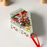 Шкатулка подарочная подвесная &laquo;Новогодняя ёлка из собак&raquo;, металл, фигурная, 13.5&times;10&times;4 см