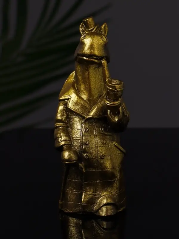 Фигурка гипс &laquo;Конь в пальто&raquo;, 11&times;5 см, цвет золото