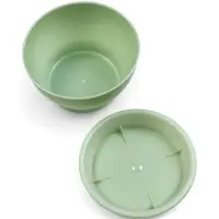 Горшок для цветов с поддоном 0,8 л d14 см h8 см "Фиалочка" зеленый Горшок для цветов с поддоном 0,8 л d14 см h8 см "Фиалочка" зеленый