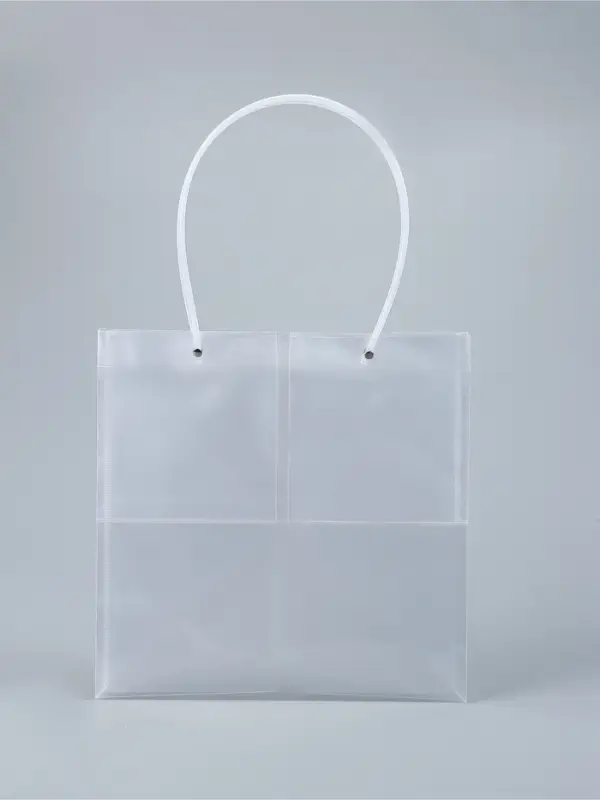 Пакет подарочный с квадратным дном, прозрачный, 31&times;30&times;31 см