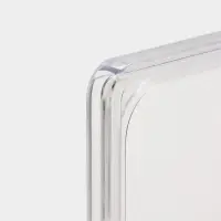 Рама из ударопрочного пластика с закругленными углами А4, без протектора, прозрачная