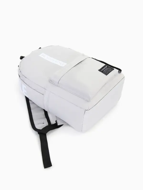 Рюкзак молодёжный на молнии, с карманами, размер 27&times;10&times;37.5 см, серый