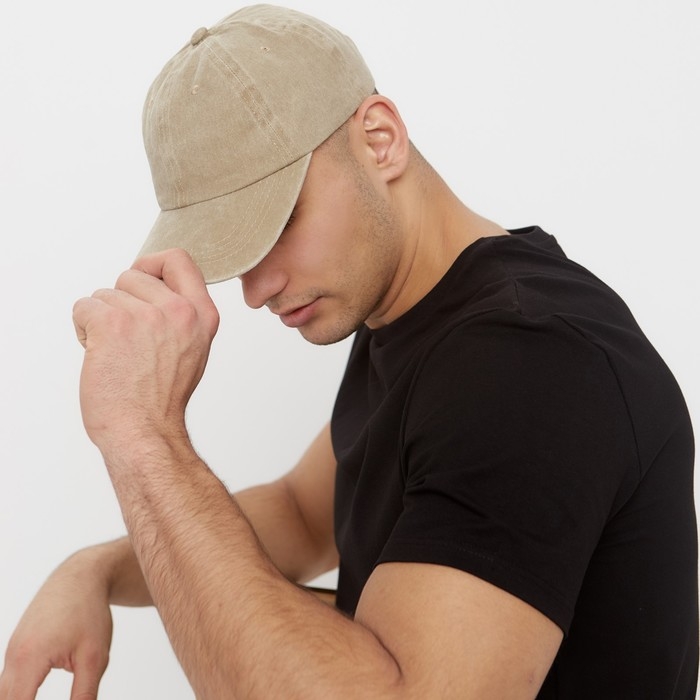 Бейсболка мужская MINAKU, цвет бежевый, размер 58 Бейсболка мужская MINAKU, цвет бежевый, размер 58