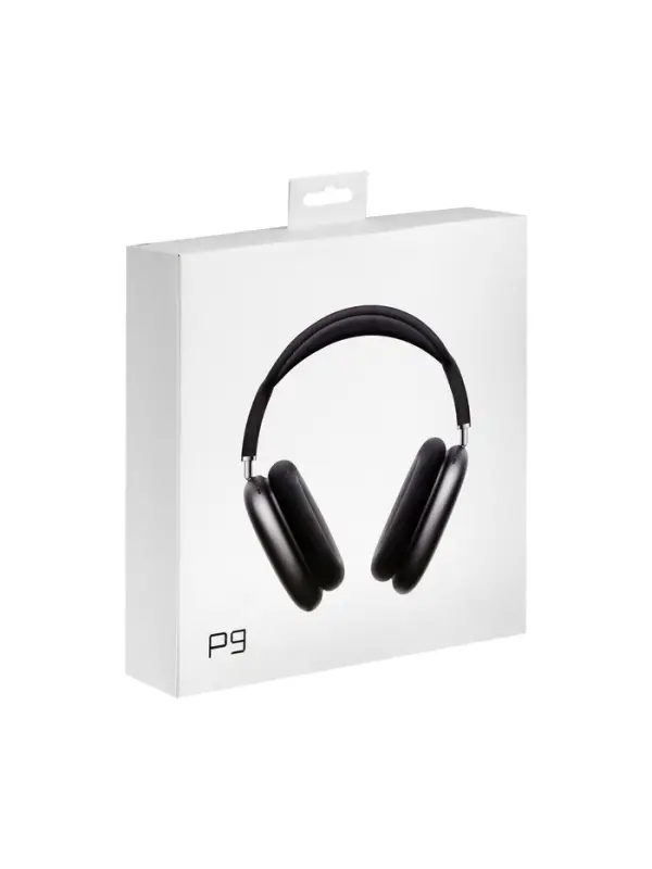 Наушники беспроводные, накладные, P9, Bluetooth 5.0, с микрофоном, Jack 3.5 мм 150 мАч, чёрные Наушники беспроводные, накладные, P9, Bluetooth 5.0, с микрофоном, Jack 3.5 мм 150 мАч, чёрные