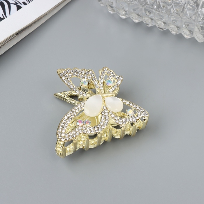 Краб для волос Краб для волос "Мэнди" бабочка, 4,5 см, золото