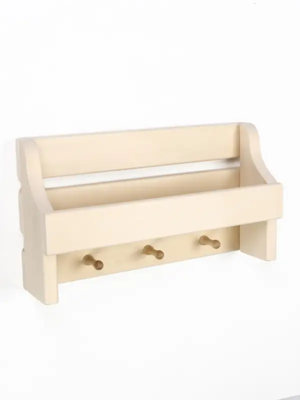 Полка-вешалка для бани и сауны &laquo;Универсальная&raquo;, 50&times;12&times;27 см, деревянная, 3 крючка