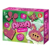 Аквамозаика "Бабочки, сердечки" 4 фигурки