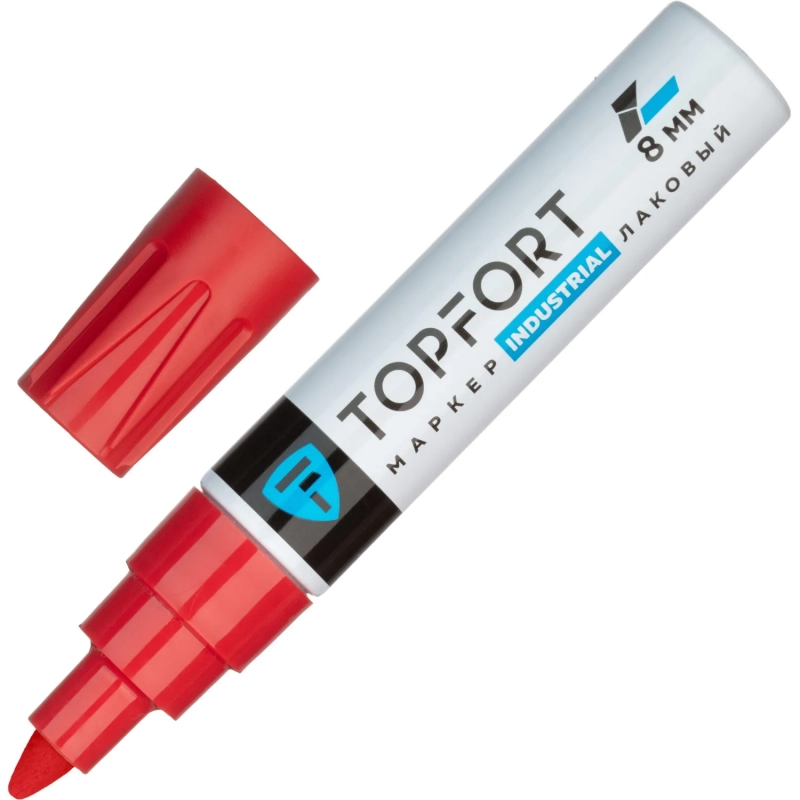 Маркер лаковый Topfort Industrial 8 мм красный