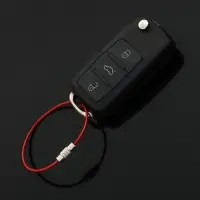 Брелок для ключей TORSO, стальной трос, 15 см, красный Брелок для ключей TORSO, стальной трос, 15 см, красный