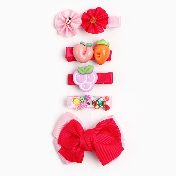 Набор заколок для волос 5 шт, зажим, Принцессы