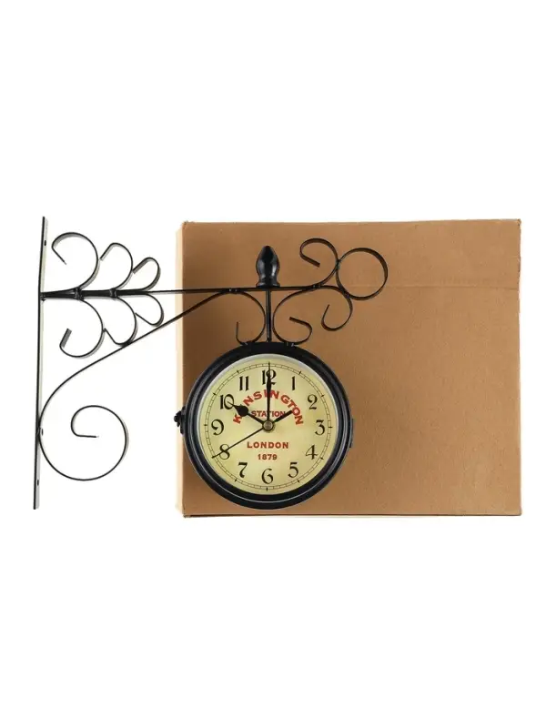 Часы настенные интерьерные &laquo;Тактоо&raquo;, двусторонние, на подвесе, бесшумные, плавный ход, 24&times;30 см, от батарейки 1&times;АА