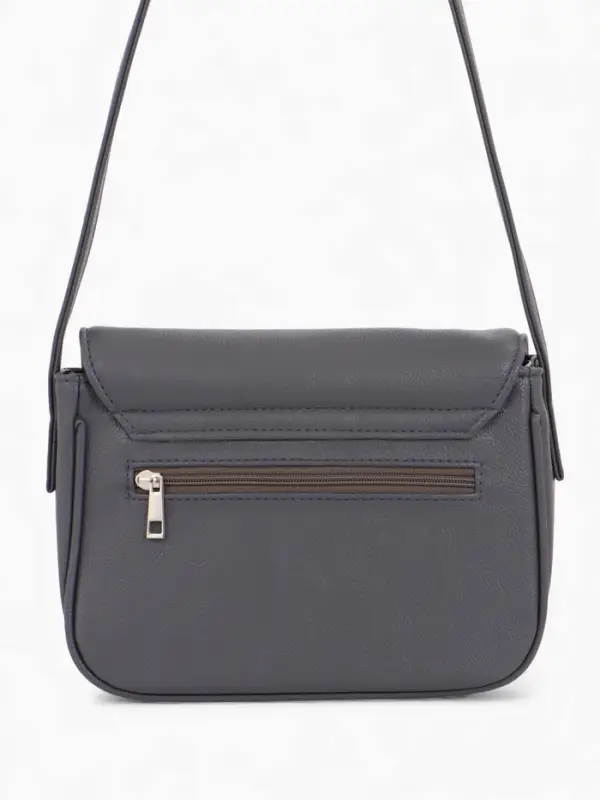 Сумка женская мессенджер TEXTURA на магните, 25&times;7.5&times;19 см, серая