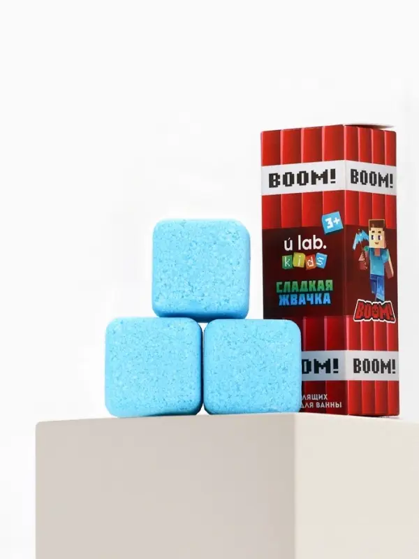 Бомбочки для ванны «Кубики», набор 3 шт x 70 г, аромат сладкая жвачка, URAL LAB¶ Бомбочки для ванны «Кубики», набор 3 шт x 70 г, аромат сладкая жвачка, URAL LAB¶