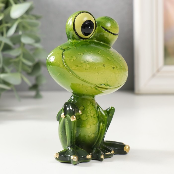 Сувенир полистоун лак Сувенир полистоун лак "Лягушонок подмигивает" 7х5х10,5 см