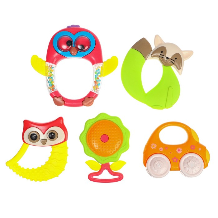 Набор погремушек «Наш малыш», 5 шт., цвет МИКС, Крошка Я Набор погремушек «Наш малыш», 5 шт., цвет МИКС, Крошка Я