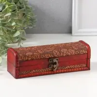 Шкатулка - купюрница дерево &laquo;Цветы&raquo;, для денег, украшений, 6.5&times;20&times;7 см