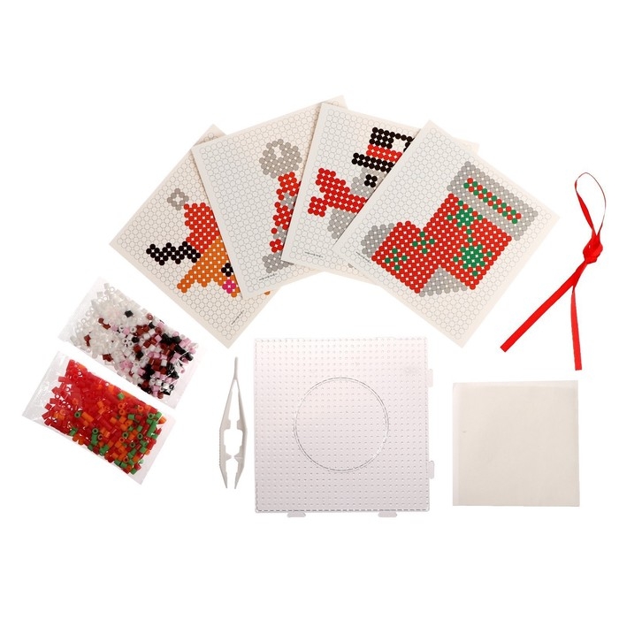 Новогодняя термомозаика «Новый год!» с пинцетом Новогодняя термомозаика «Новый год!» с пинцетом