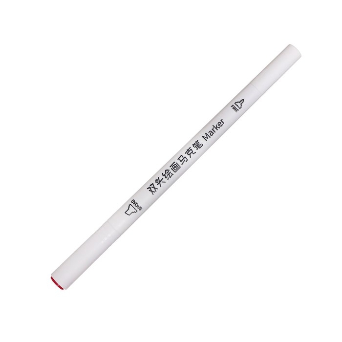 Набор маркеров, 12 цветов, двусторонние, пулевидный и скошенный наконечники Набор маркеров, 12 цветов, двусторонние, пулевидный и скошенный наконечники