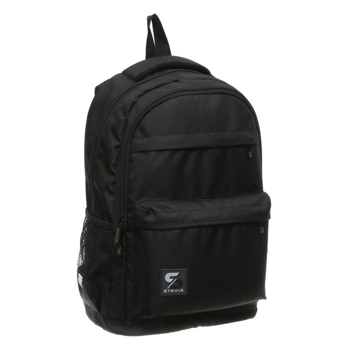 Рюкзак молодёжный, школьный, 41×28×15 см, эргономичная спинка, Stavia «Реалист» чёрный Рюкзак молодёжный, школьный, 41×28×15 см, эргономичная спинка, Stavia «Реалист» чёрный