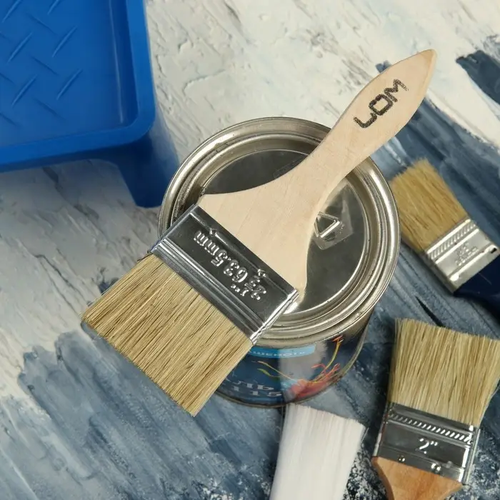 Кисть плоская ЛОМ, натуральная щетина, деревянная рукоятка, 2.5 Кисть плоская ЛОМ, натуральная щетина, деревянная рукоятка, 2.5", 63 мм