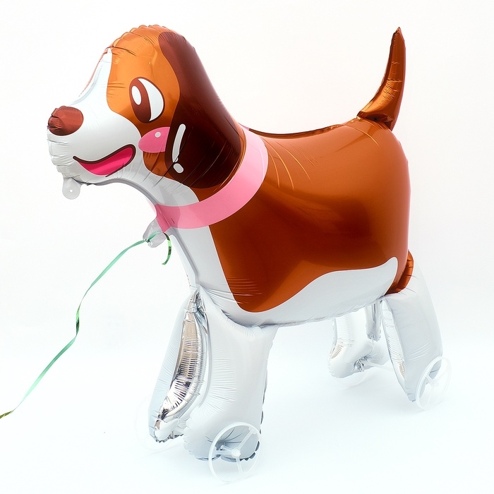 Шар фольгированный фигура 32 Шар фольгированный фигура 32" "Собачка в ошейнике", на колесиках