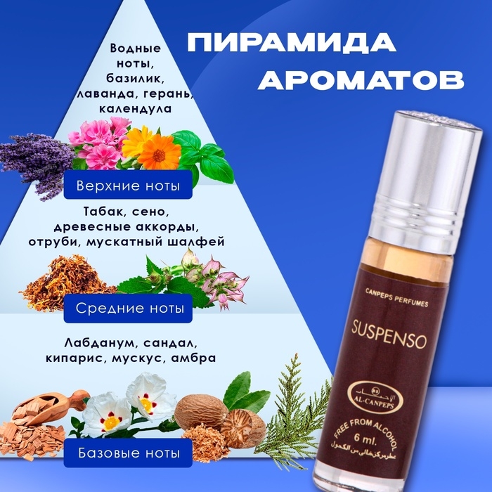 Духи масляные мужские Suspenso, 6 мл Духи масляные мужские Suspenso, 6 мл