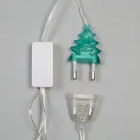 Гирлянда &laquo;Бахрома&raquo; 1.8&times;0.5 м с насадками &laquo;Ёлки и снежинки&raquo;, IP20, прозрачная нить, 48 LED, свечение мульти (RG/RB), мигание, 220 В