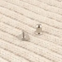 Бирка с кнопкой Hand made, 8&times;1.5 см, 10 шт., белая, чёрная