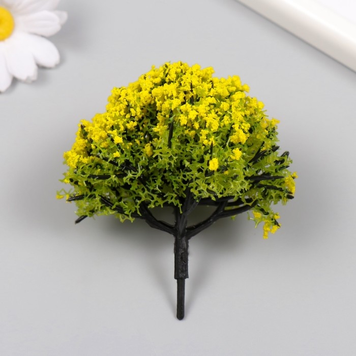 Искусственное растение для творчества пластик Искусственное растение для творчества пластик "Жёлтая акация" 9 см