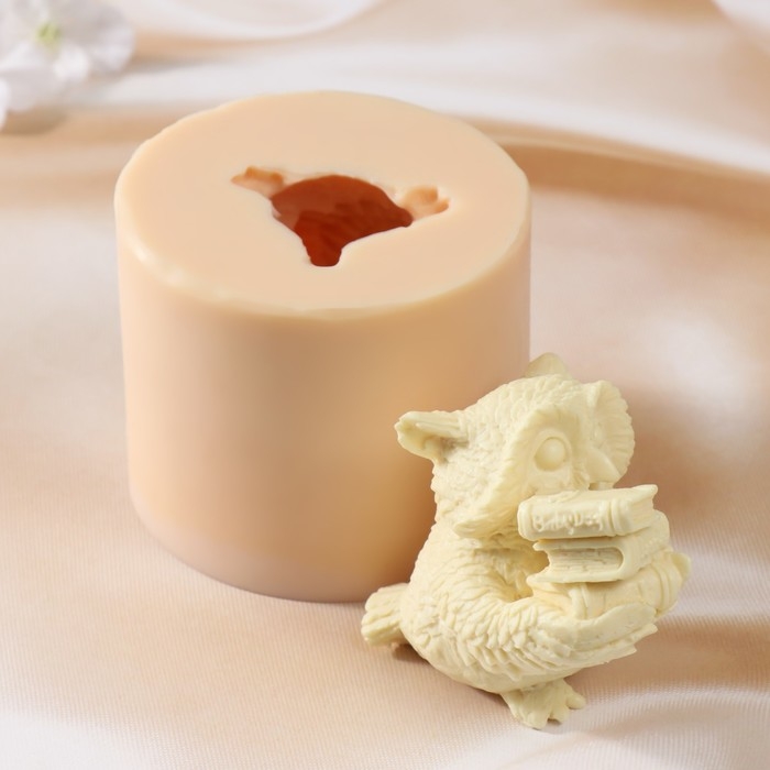 Молд силиконовый Молд силиконовый "Сова с книгами" Силикон 8х7х8,5 см