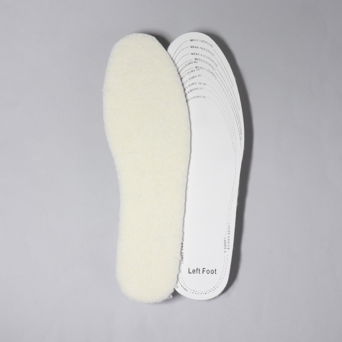 Стельки для обуви, универсальные, двухслойные, р-р RU до 46 (р-р Пр-ля до 46), 29 см, пара, цвет бежевый Стельки для обуви, универсальные, двухслойные, р-р RU до 46 (р-р Пр-ля до 46), 29 см, пара, цвет бежевый