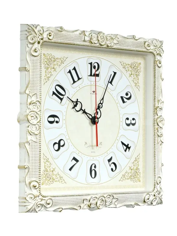 Часы настенные интерьерные &laquo;Барака&raquo;, бесшумные, плавный ход, 38&times;38 см, белые, золотистые