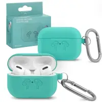 Чехол APods Pro Hang Silicon Сase с карабином   HF mint green