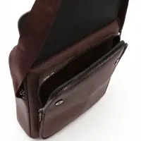 Сумка на молнии, 22&times;6.5&times;25 см, коричневая