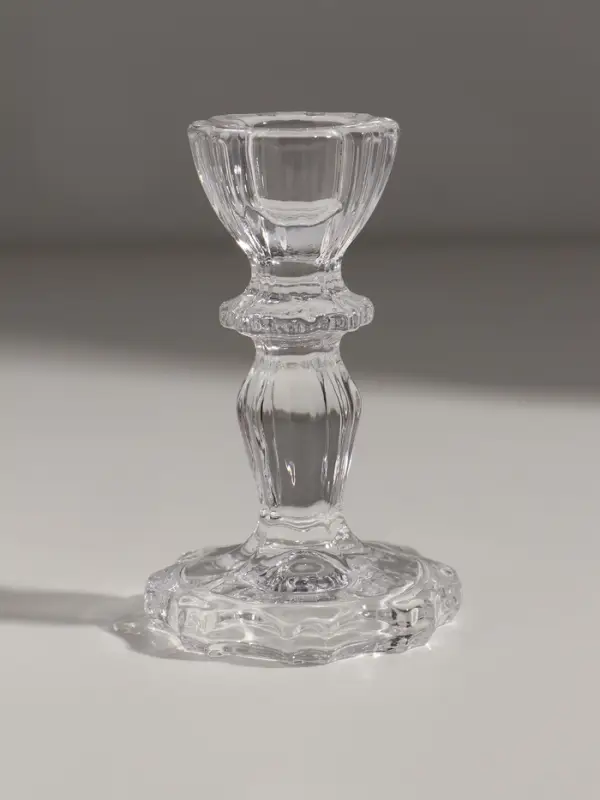 Подсвечник стекло  Подсвечник стекло "Бутон на ножке" прозрачный d=2,2 см 7х7х11 см