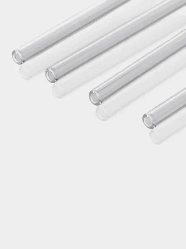 Набор трубочек из боросиликатного стекла с ершиком  Набор трубочек из боросиликатного стекла с ершиком "Симпл", 4 трубочки, 1 ершик