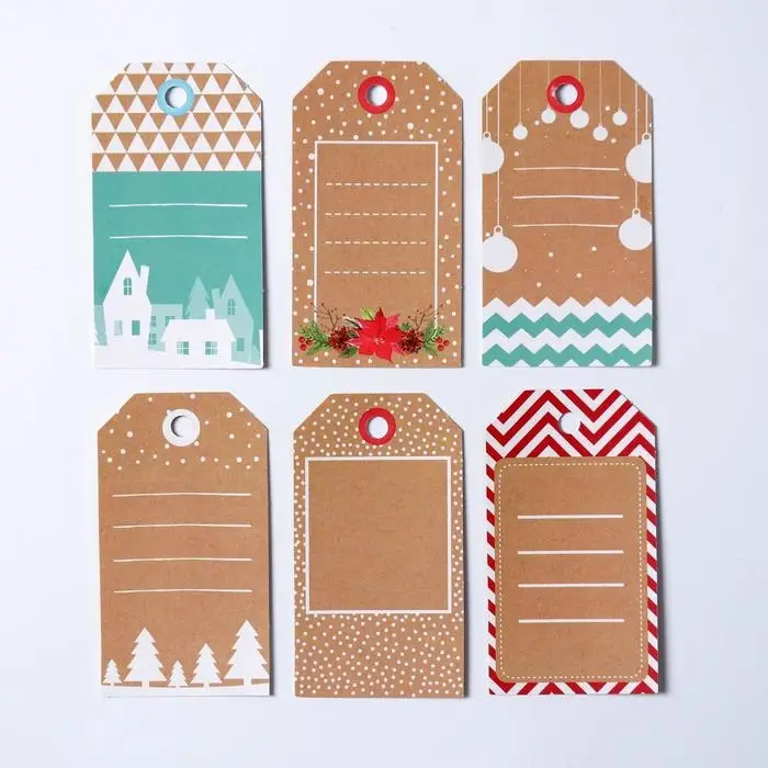 Шильдик декоративный в наборе «Счастья в Новом Году», 9 х 5 см, 6 шт