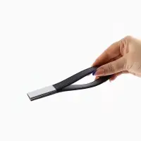 Подхват для штор из кожзаменителя, 35&times;2.5 см, чёрный