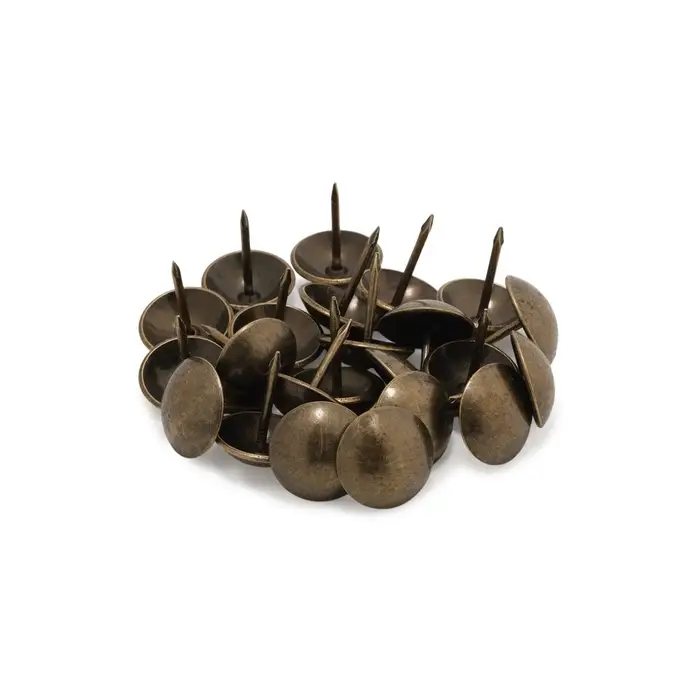 Гвозди ТУНДРА, декоративные, обивочные, 19&times;22 мм, бронза, фасовка 50 шт.