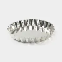 Форма для выпечки, d=27 см, h=4 см, жесть, серебристая
