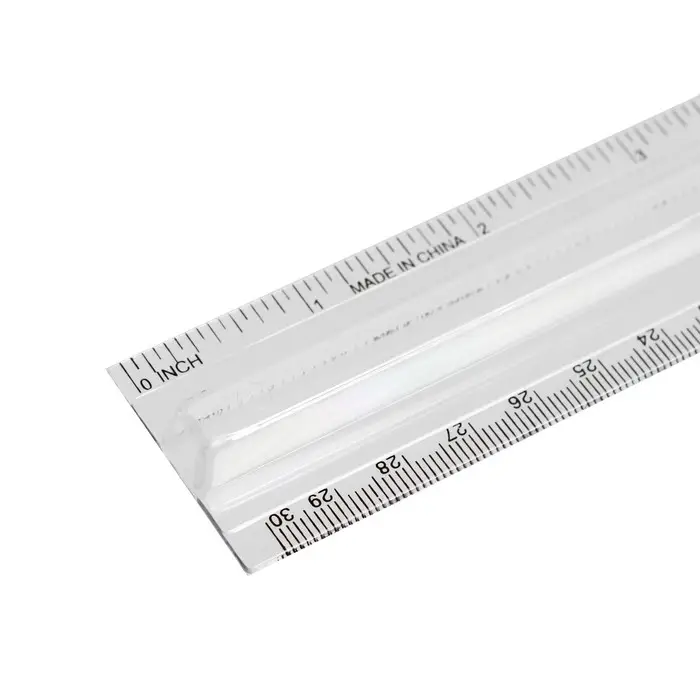 Линейка с держателем 30 см, прозрачная Линейка с держателем 30 см, прозрачная