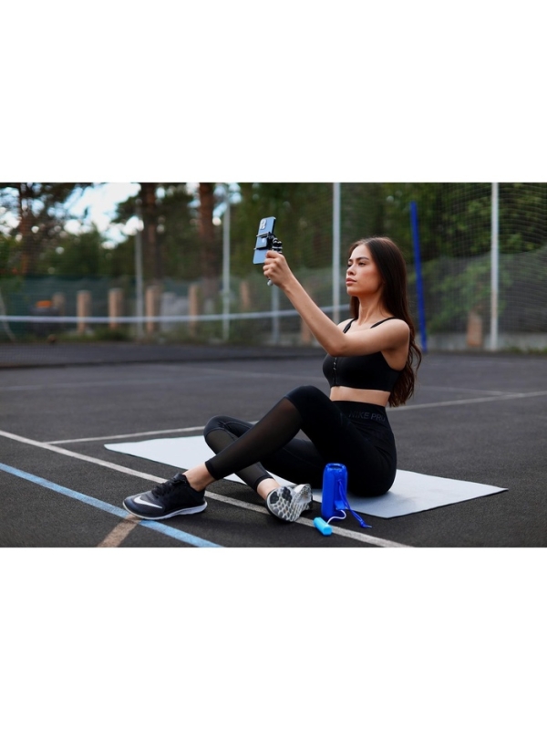 Штатив-тренога LuazON настольный, для телефона, гибкие ножки, высота 12 см, чёрно-белый