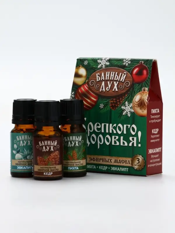 Эфирное масло, набор 3 шт х 10 мл, Банный Дух